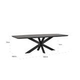 Eettafel Bonvoy black 260 (Black) van Richmond Interiors – Luxe comfort op maat van PureWonen. Vraag naar de beste prijs.