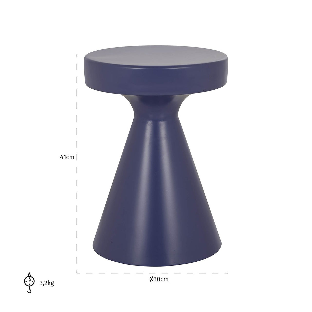 Bijzettafel Kimble paars klein 30Ø (Purple) van Richmond Interiors – Luxe comfort op maat van PureWonen. Vraag naar de beste prijs.