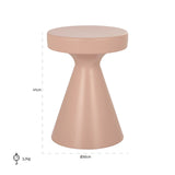 Bijzettafel Kimble roze klein 30Ø (Pink) van Richmond Interiors – Luxe comfort op maat van PureWonen. Vraag naar de beste prijs.