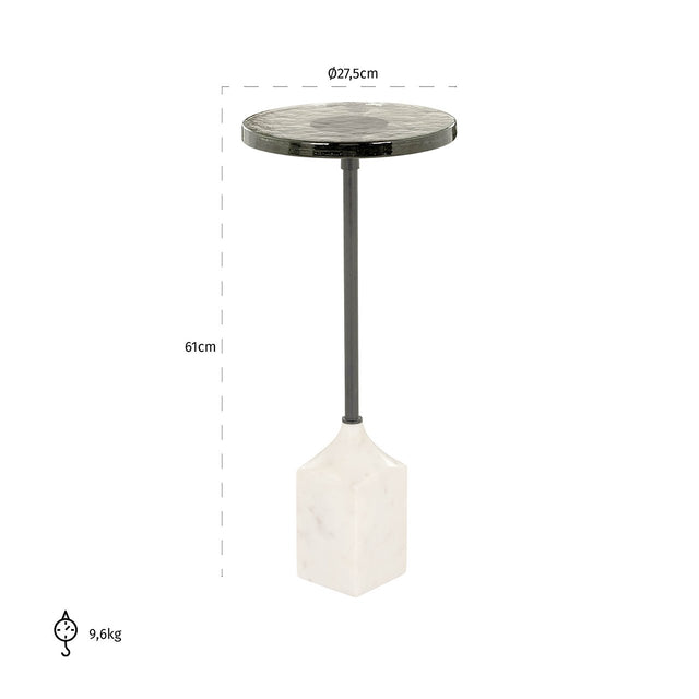 Bijzettafel Aurora 27Ø (White) van Richmond Interiors – Luxe comfort op maat van PureWonen. Vraag naar de beste prijs.
