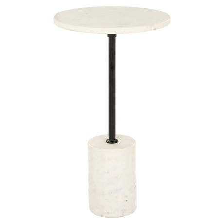 Bijzettafel Misty 30Ø (Black/white) van Richmond Interiors – Luxe comfort op maat van PureWonen. Vraag naar de beste prijs.