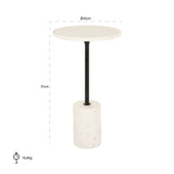 Bijzettafel Misty 30Ø (Black/white) van Richmond Interiors – Luxe comfort op maat van PureWonen. Vraag naar de beste prijs.