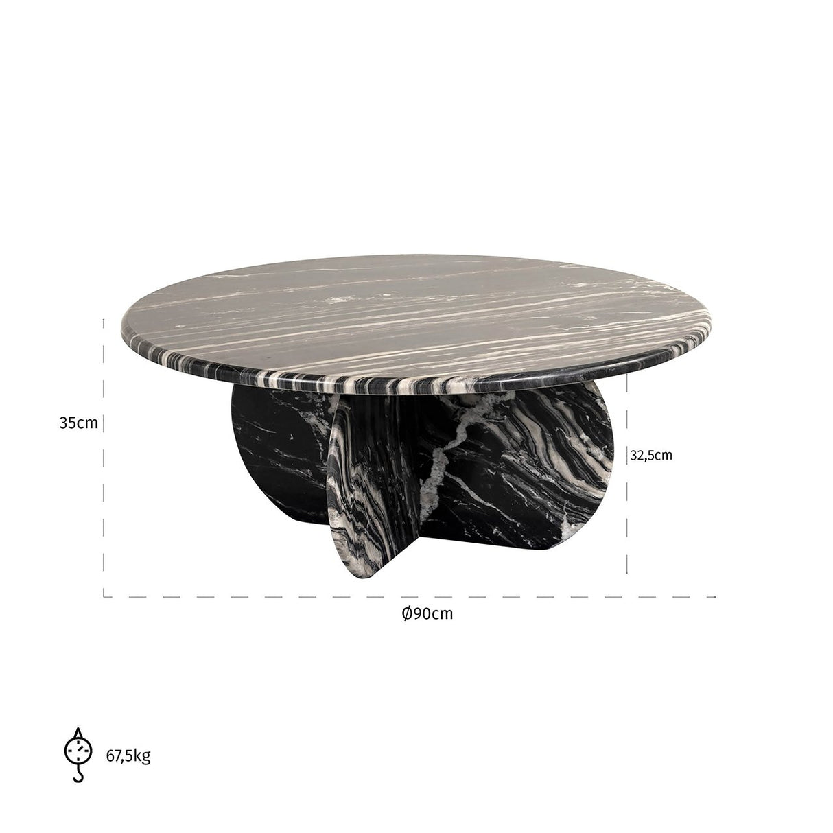 Salontafel Bancroft (Black) van Richmond Interiors – Luxe comfort op maat van PureWonen. Vraag naar de beste prijs.