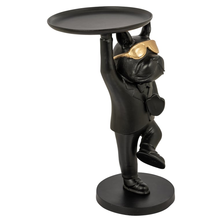 Bijzettafel Bullie (Black/gold) van Richmond Interiors – Luxe comfort op maat van PureWonen. Vraag naar de beste prijs.