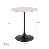 Bistrotafel Tavolo rond (Beige) van Richmond Interiors – Luxe comfort op maat van PureWonen. Vraag naar de beste prijs.