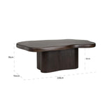 Eettafel Sherman Organisch 230x139 (Brown) van Richmond Interiors – Luxe comfort op maat van PureWonen. Vraag naar de beste prijs.