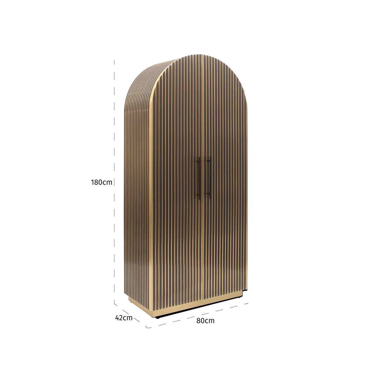 Wandkast Les Arcs 2-deurs (Brushed Gold) van Richmond Interiors – Luxe comfort op maat van PureWonen. Vraag naar de beste prijs.