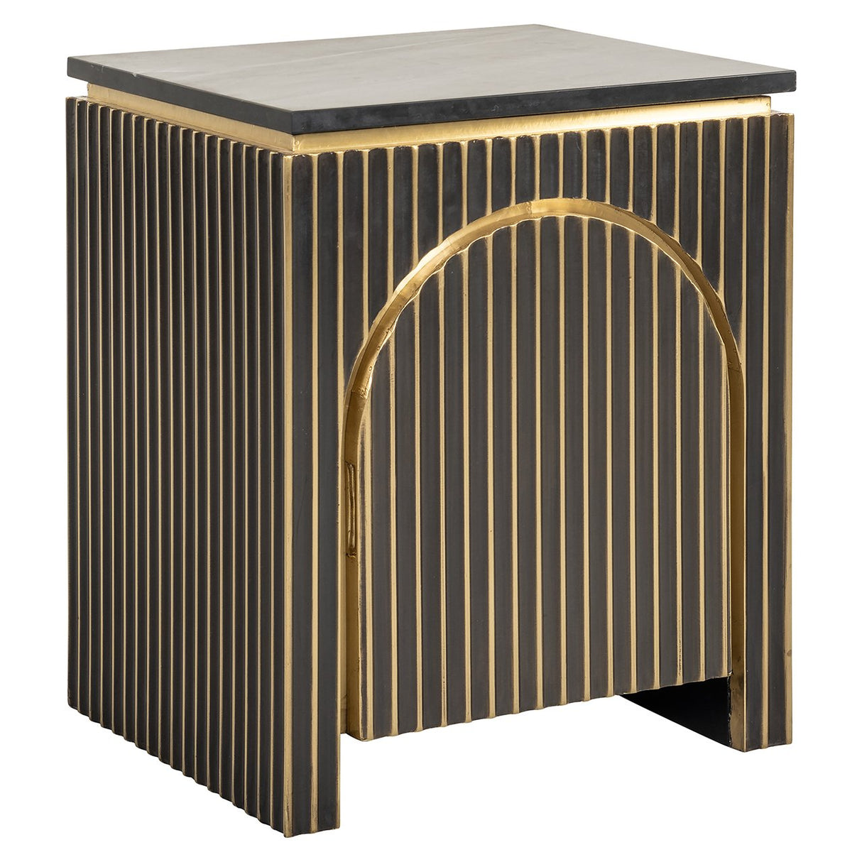 Nachtkastje Les Arcs 1-deur (Brushed Gold) van Richmond Interiors – Luxe comfort op maat van PureWonen. Vraag naar de beste prijs.
