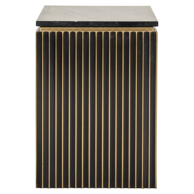 Nachtkastje Les Arcs 1-deur (Brushed Gold) van Richmond Interiors – Luxe comfort op maat van PureWonen. Vraag naar de beste prijs.