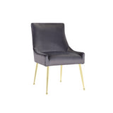 CHAIR Genoa 5255 GOLD LEGS + GREY FABRIC (C43)