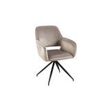 CHAIR EVA TURN VC809 BLACK TAUPE