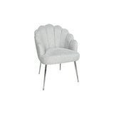 CHAIR ACCENT ZB-5600 SILVER LEGS + LIGHT GREY TEXERE