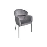 CHAIR EMMA VC814 BLACK LEGS GREY