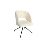 CHAIR DOHA ZB-5642-1 BLACK LEGS CREAM