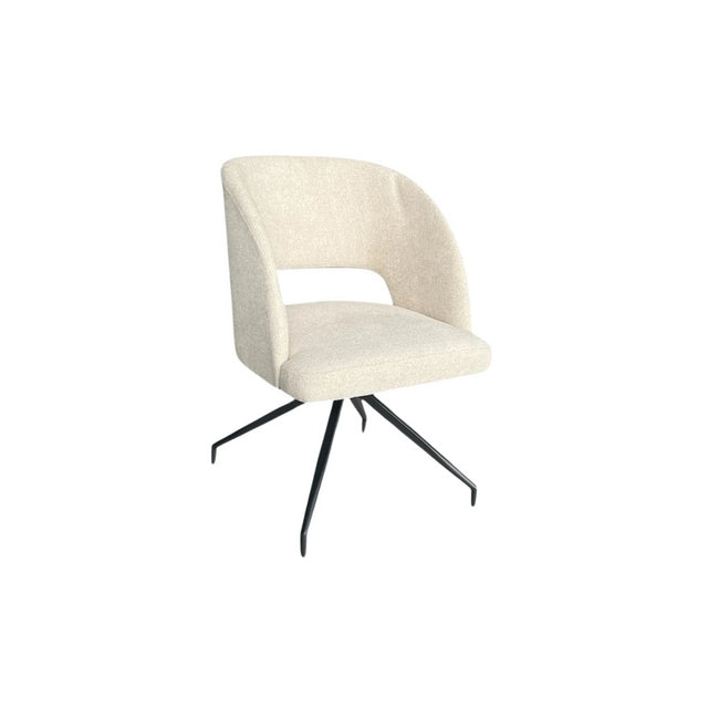 CHAIR DOHA ZB-5642-1 BLACK LEGS CREAM