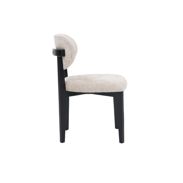 CHAIR SILLA ZB-5684 BLACK LEGS TAUPE  FY2415-6