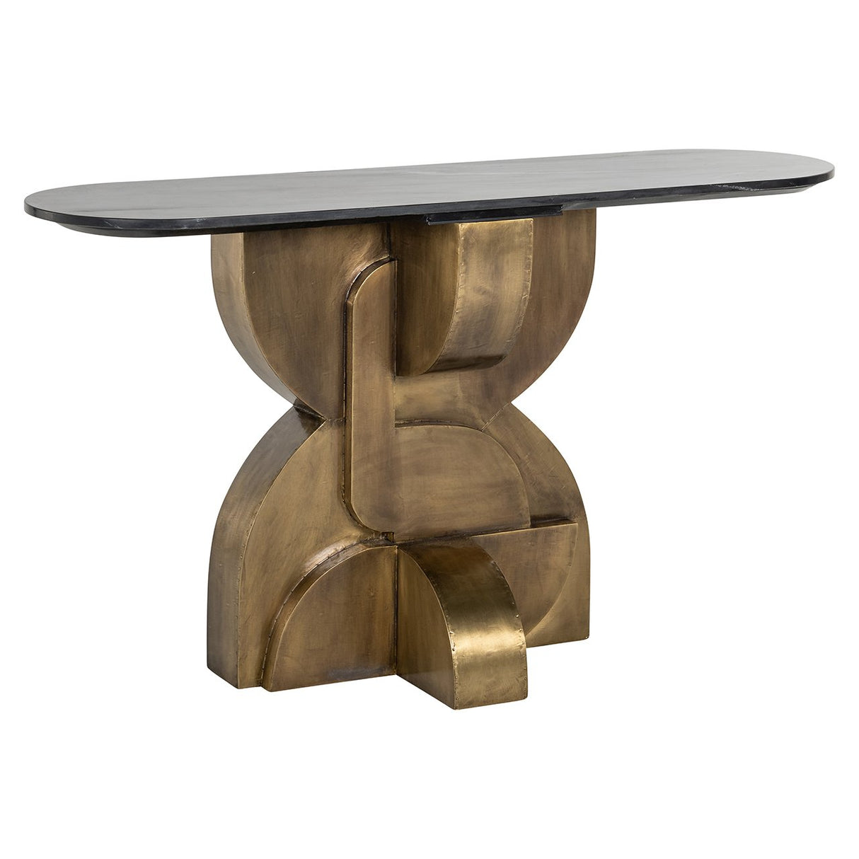 Wandtafel Maddox (Black/gold) van Richmond Interiors – Luxe comfort op maat van PureWonen. Vraag naar de beste prijs.