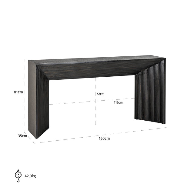 Wandtafel Gizen (Black/gold) van Richmond Interiors – Luxe comfort op maat van PureWonen. Vraag naar de beste prijs.