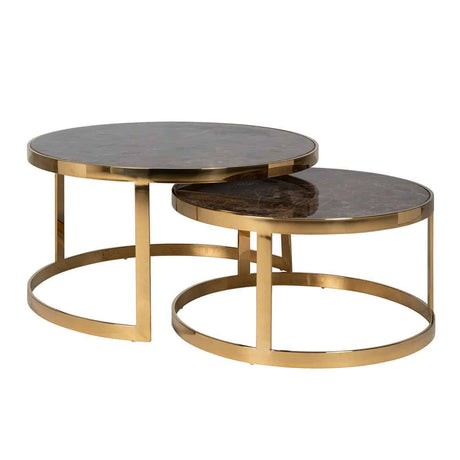Salontafel Conrad set van 2 (Gold) van Richmond Interiors – Luxe comfort op maat van PureWonen. Vraag naar de beste prijs.