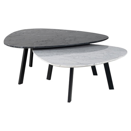 Salontafel Trocadero set van 2 (Black/white) van Richmond Interiors – Luxe comfort op maat van PureWonen. Vraag naar de beste prijs.
