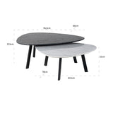 Salontafel Trocadero set van 2 (Black/white) van Richmond Interiors – Luxe comfort op maat van PureWonen. Vraag naar de beste prijs.
