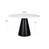 Eettafel Degas 120Ø  (White) van Richmond Interiors – Luxe comfort op maat van PureWonen. Vraag naar de beste prijs.