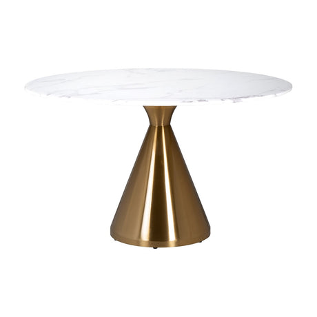 Eettafel Tenille 130Ø  (Brushed Gold) van Richmond Interiors – Luxe comfort op maat van PureWonen. Vraag naar de beste prijs.