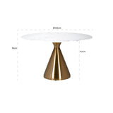 Eettafel Tenille 130Ø  (Brushed Gold) van Richmond Interiors – Luxe comfort op maat van PureWonen. Vraag naar de beste prijs.