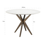 Eettafel Maisy 114Ø (White) van Richmond Interiors – Luxe comfort op maat van PureWonen. Vraag naar de beste prijs.