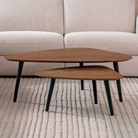 LABEL51 Salontafel Rock - Espresso - Mangohout - 110 cm van LABEL51 – Luxe comfort op maat van PureWonen. Vraag naar de beste prijs.