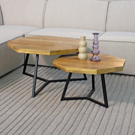 LABEL51 Salontafel Figure - Rough - Mangohout - 70 cm van LABEL51 – Luxe comfort op maat van PureWonen. Vraag naar de beste prijs.