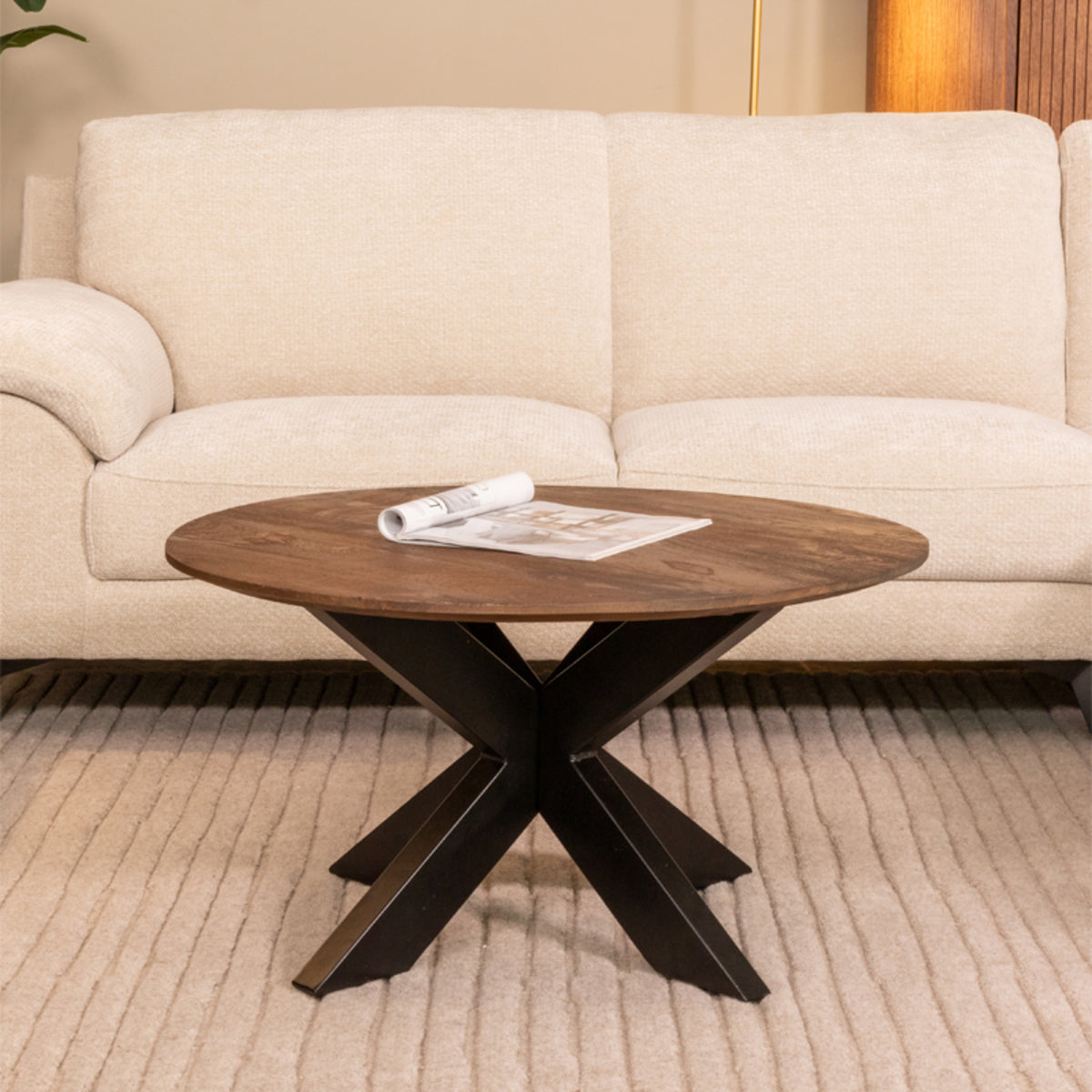 LABEL51 Salontafel Otis - Espresso - Mangohout - 80 cm van LABEL51 – Luxe comfort op maat van PureWonen. Vraag naar de beste prijs.