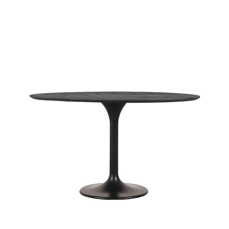 LABEL51 Eetkamertafel Otto - Zwart - Mangohout - 130 cm - Rond van LABEL51 – Luxe comfort op maat van PureWonen. Vraag naar de beste prijs.
