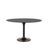 LABEL51 Eetkamertafel Otto - Zwart - Mangohout - 130 cm - Rond van LABEL51 – Luxe comfort op maat van PureWonen. Vraag naar de beste prijs.