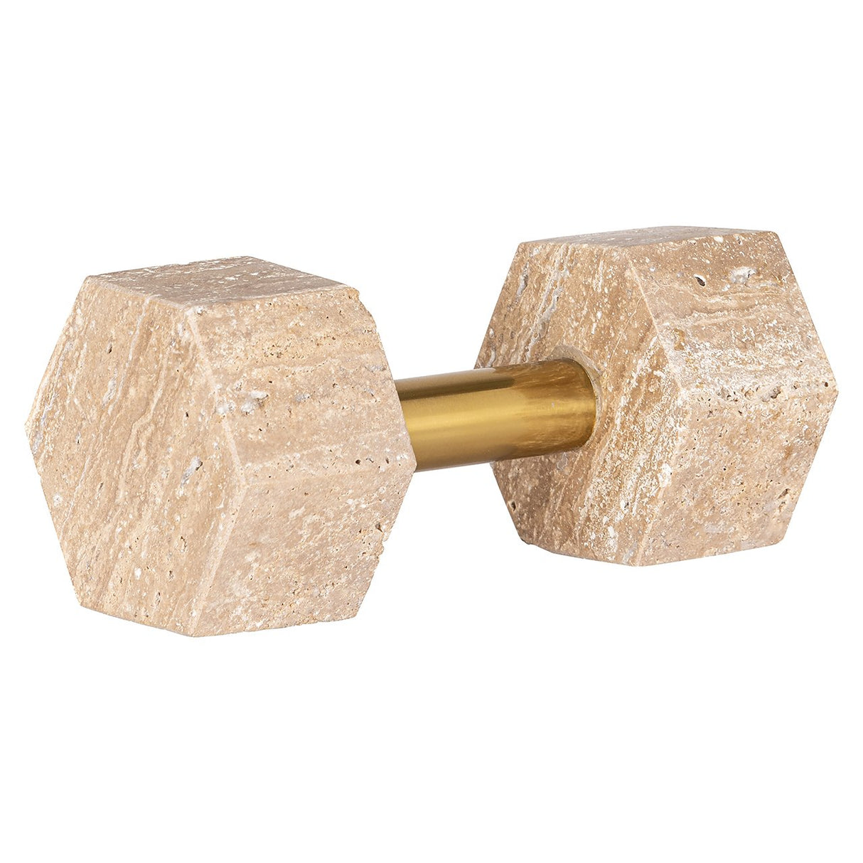 Deco object Dumble beige / shiny brass (Beige) van Richmond Interiors – Luxe comfort op maat van PureWonen. Vraag naar de beste prijs.