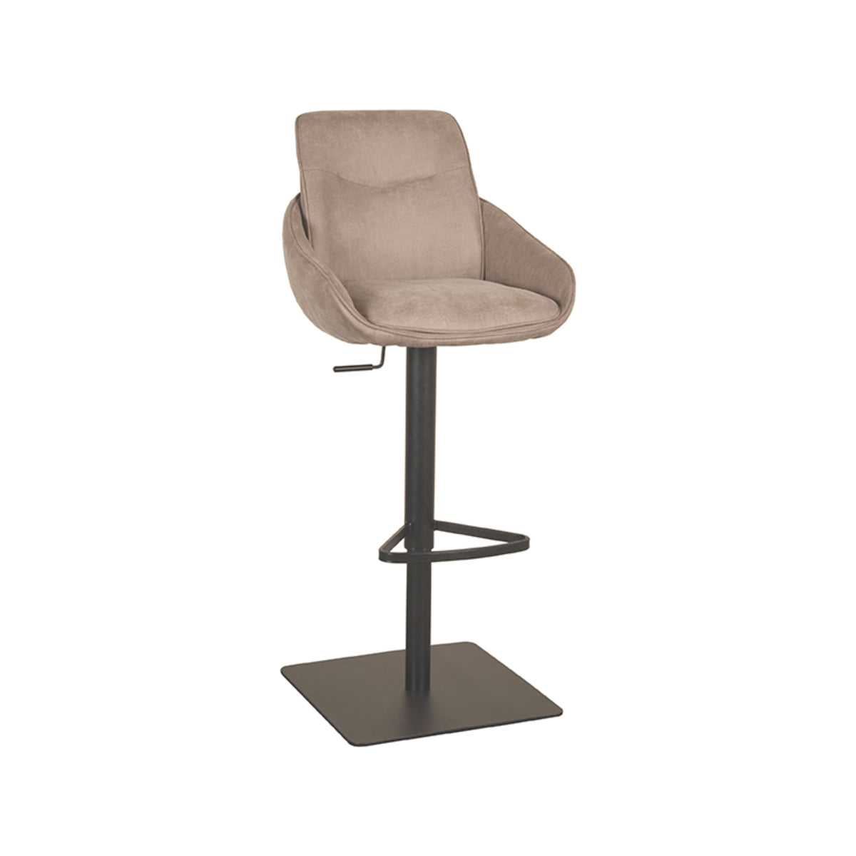 LABEL51 Barkruk Beauty - Taupe - Micro Suede - Gaslift van LABEL51 – Luxe comfort op maat van PureWonen. Vraag naar de beste prijs.