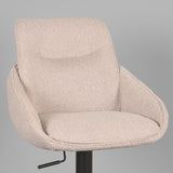 LABEL51 Barkruk Beauty - Naturel - Boucle - Gaslift van LABEL51 – Luxe comfort op maat van PureWonen. Vraag naar de beste prijs.