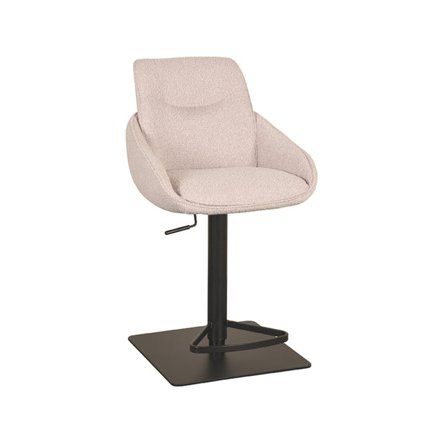 LABEL51 Barkruk Beauty - Naturel - Boucle - Gaslift van LABEL51 – Luxe comfort op maat van PureWonen. Vraag naar de beste prijs.