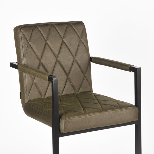 LABEL51 Barkruk Denmark - Army green - Microfiber - Zithoogte 65 van LABEL51 – Luxe comfort op maat van PureWonen. Vraag naar de beste prijs.