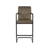 LABEL51 Barkruk Denmark - Army green - Microfiber - Zithoogte 65 van LABEL51 – Luxe comfort op maat van PureWonen. Vraag naar de beste prijs.