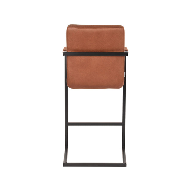 LABEL51 Barkruk Denmark - Cognac - Microfiber - Zithoogte 65 van LABEL51 - laagste prijs offerte van PureWonen