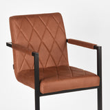 LABEL51 Barkruk Denmark - Cognac - Microfiber - Zithoogte 65 van LABEL51 - laagste prijs offerte van PureWonen
