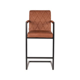 LABEL51 Barkruk Denmark - Cognac - Microfiber - Zithoogte 65 van LABEL51 - laagste prijs offerte van PureWonen