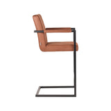 LABEL51 Barkruk Denmark - Cognac - Microfiber - Zithoogte 65 van LABEL51 - laagste prijs offerte van PureWonen