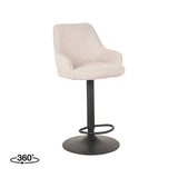 LABEL51 Barkruk Fender - Naturel - Boucle - Gaslift van LABEL51 – Luxe comfort op maat van PureWonen. Vraag naar de beste prijs.