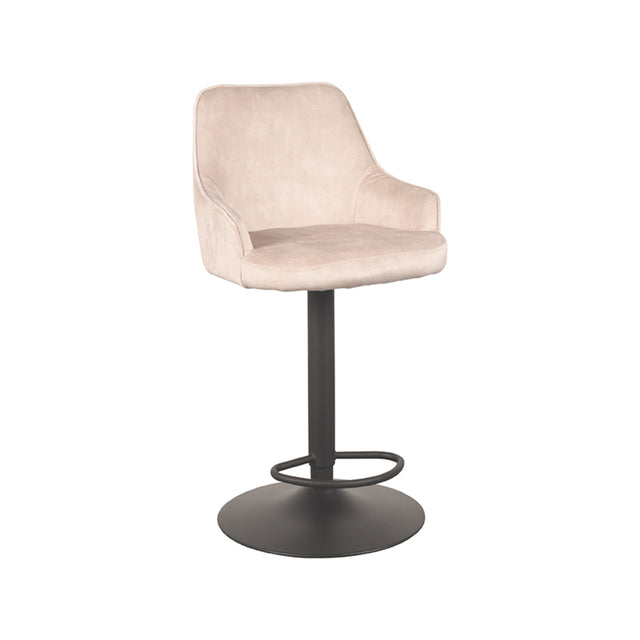 LABEL51 Barkruk Fender - Naturel - Velours - Gaslift van LABEL51 - laagste prijs offerte van PureWonen