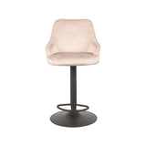 LABEL51 Barkruk Fender - Naturel - Velours - Gaslift van LABEL51 - laagste prijs offerte van PureWonen