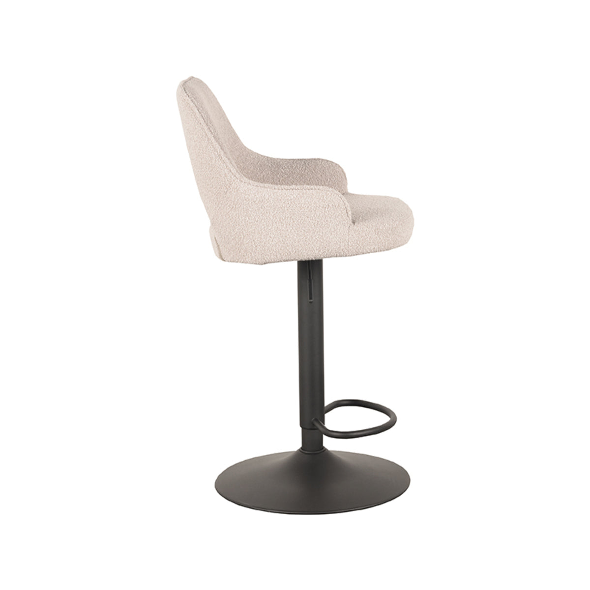 LABEL51 Barkruk Fer - Naturel - Boucle - Gaslift van LABEL51 – Luxe comfort op maat van PureWonen. Vraag naar de beste prijs.