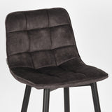 LABEL51 Barkruk Jelt - Antraciet - Velours - Zithoogte 78 van LABEL51 – Luxe comfort op maat van PureWonen. Vraag naar de beste prijs.