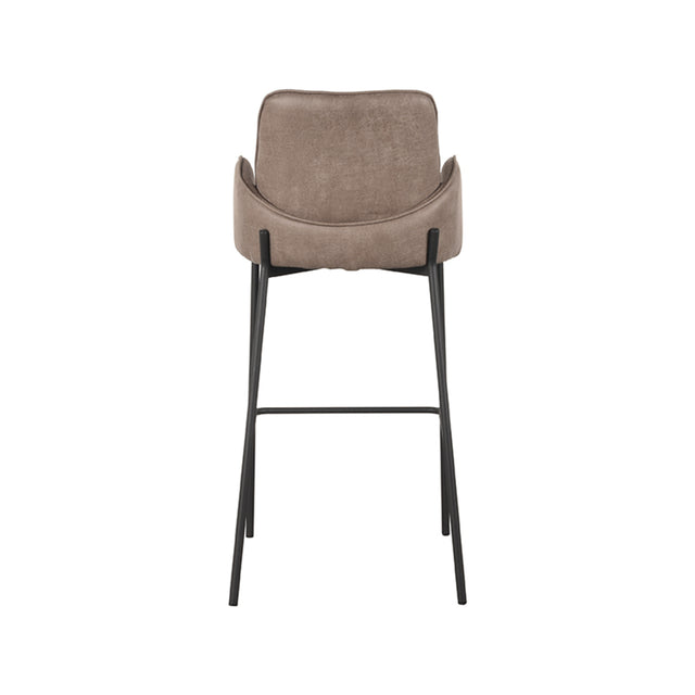 LABEL51 Barkruk Joni - Taupe - Microfiber - Zithoogte 78 van LABEL51 - laagste prijs offerte van PureWonen